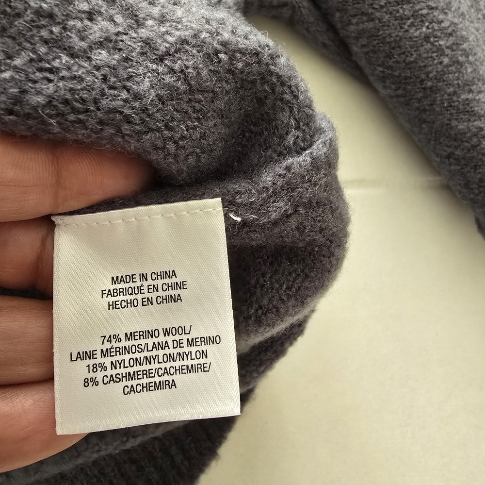 NWT Favorite Daughter The Varsity Wool Blend Cardigan Size XL In Slate Color - Picture 10 of 16